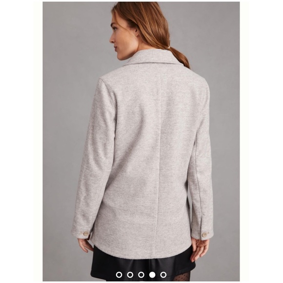 Anthropologie Pilcro Blazer Jacket New Easy Knit Natural Beige Size Medium NWT - Picture 3 of 10